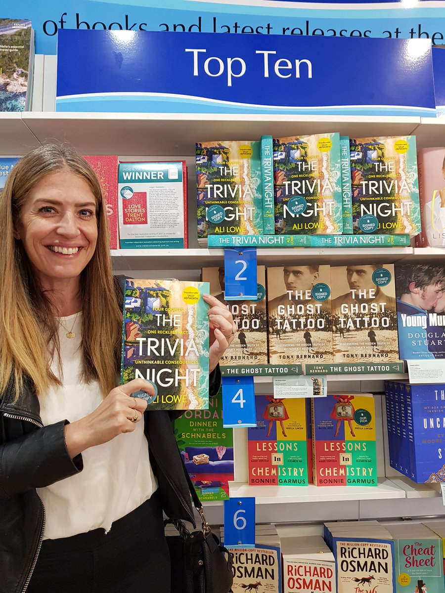 luckienicky's tweet photo. #TriviaNight is sitting at no 2 in the charts @HumphreysNews
@aliloweauthor @HachetteAus @wendywarriornz https://t.co/IIcBV2dcIt