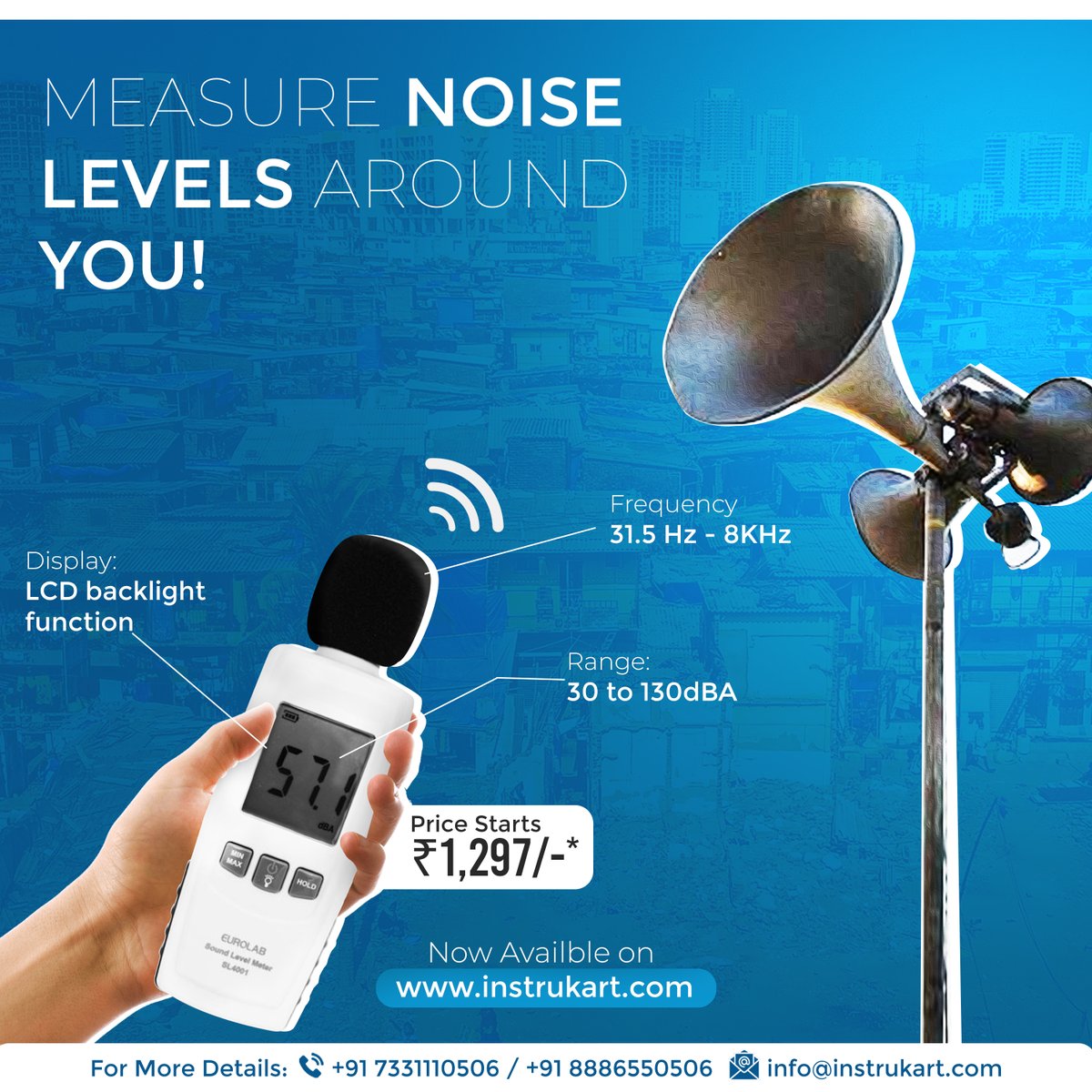 instrukarthold's tweet photo. EuroLab SL 4001 Sound Level Meter
For Direct Purchase: https://t.co/Kmo3imWZnA
#soundmeter #soundlevelmeter #sound #dbmeter
#Maharashtra #UPCM https://t.co/mw2YgKbBfp