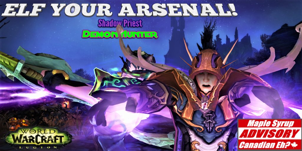 TheScapMan's tweet photo. Out of 10...how SICK is this #YouTube #Thumbnail? First one was too dark and reflected way too much of what we used to do. We in that new zone man! I can't wait to #share this #Warcraft #video this weekend.
DH + SP = one RAD combo! #YouTuber #Game #Azsuna #Legion #MMO #MMORPG https://t.co/nHfOrHyaD0