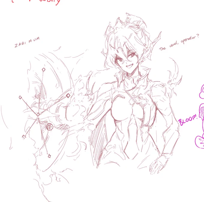 doodled garuda in a drawpile with frens :p 