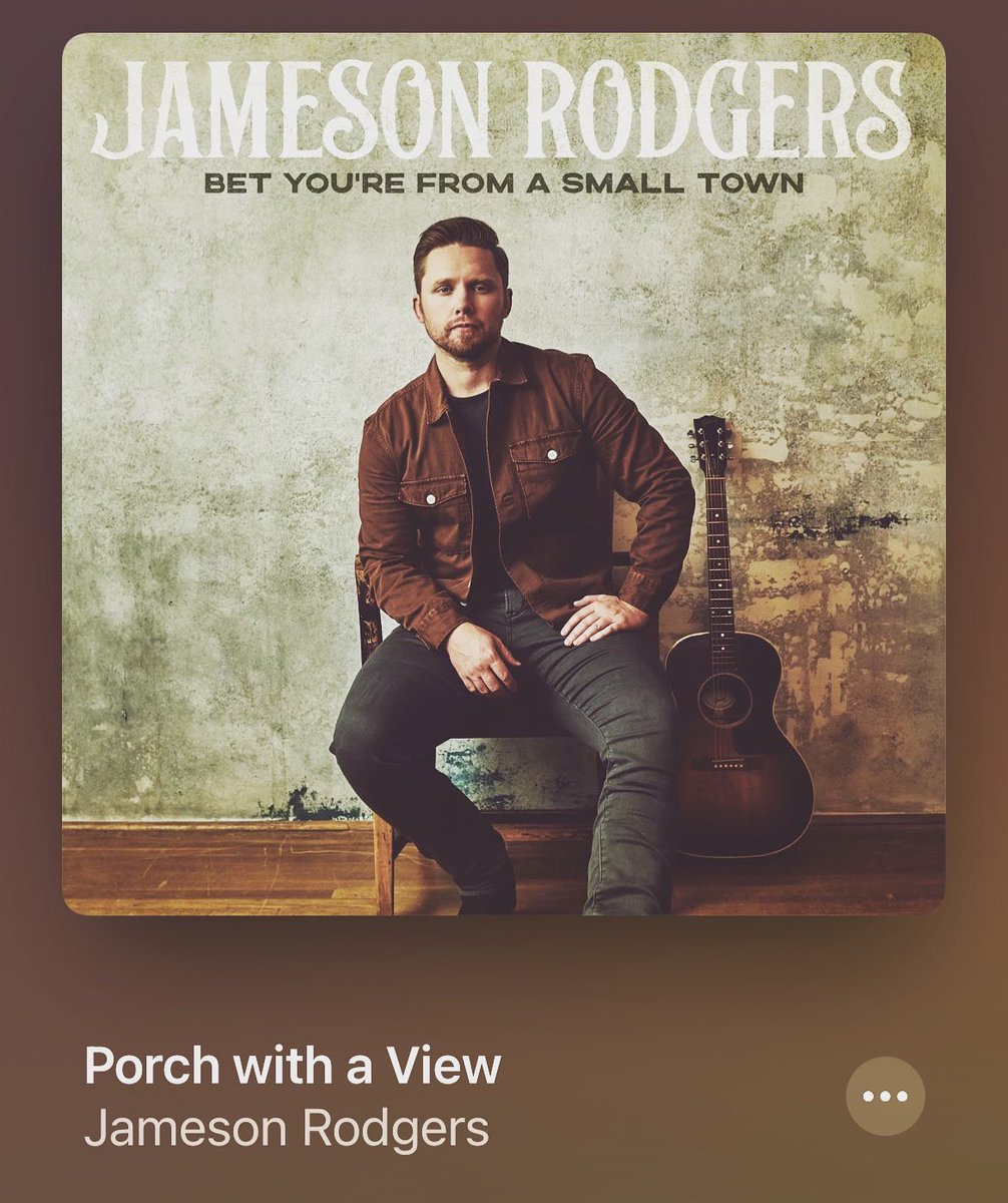 ah22ch's tweet photo. Heard this #song on @CMT as well and had to go to @applemusic to listen again! Sooooooo good! #porchwithaview @jamesonrodgers #countrymusic https://t.co/Wec2xWEm5c