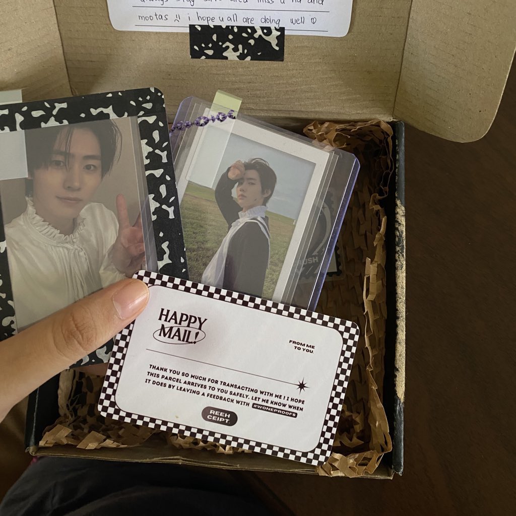 officiallypshs's tweet photo. best packaging in town with all the little gifts aaaaahhhhh ๐ซถ๐ป more than satisfied! thanks for bringing hoon safely ๐ค ily both sobra.
@reehceipt #woneproofs https://t.co/fvUzcGUDfy