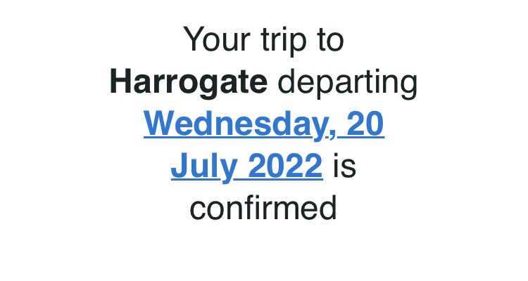 ByClaireWilson's tweet photo. FINALLY the train tickets are a decent price 🙌🏻 📚 
#harrogatebound #harrogatenewbie https://t.co/ymJ6DrGOch