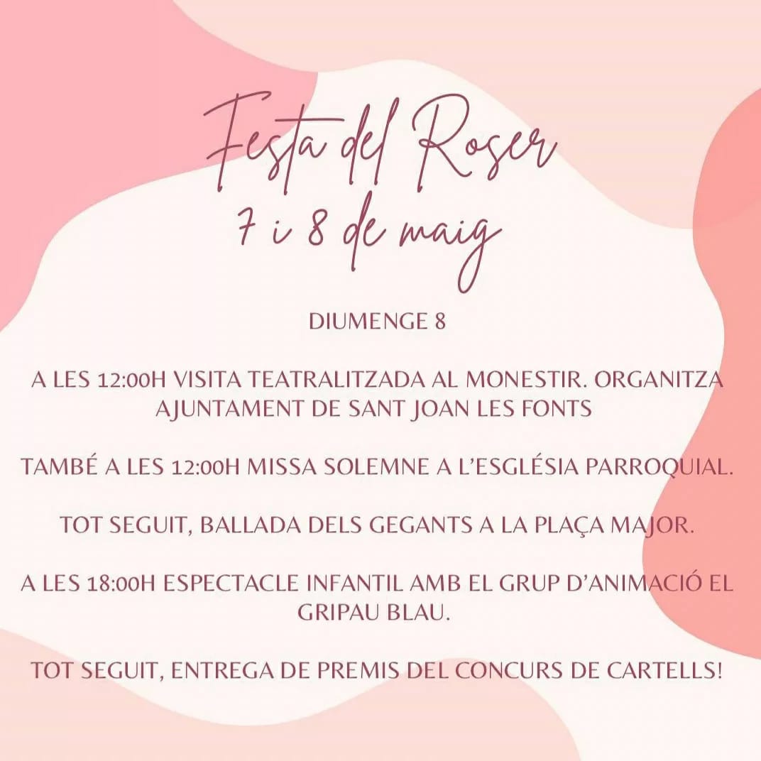 santjoanfontsaj's tweet photo. Festa del Roser. Música, animació, bona companyia i molt més! @MariaVidalSJF https://t.co/TN1JYhmYBV