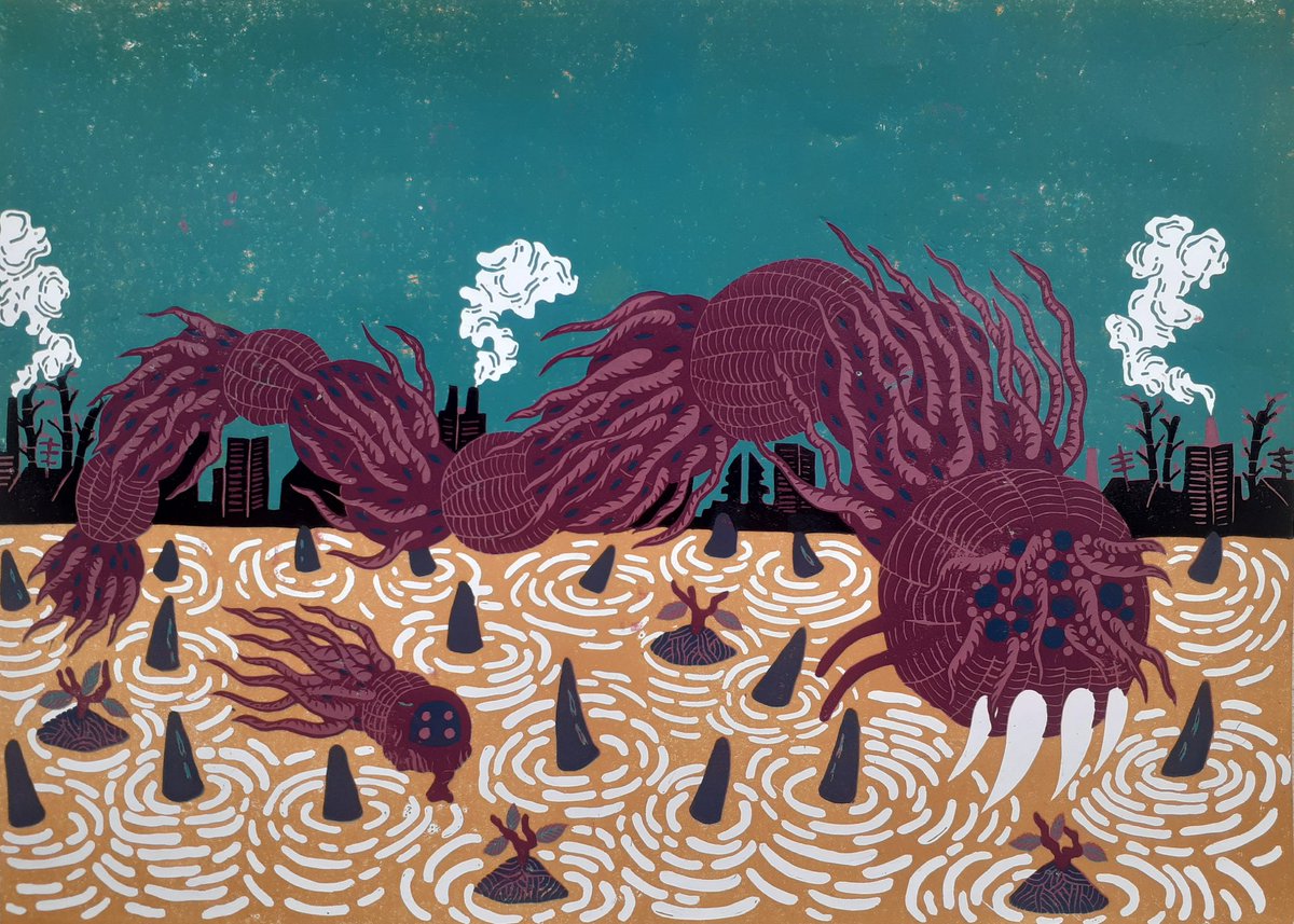 _KadekDwi_'s tweet photo. My linocut prints displayed on Visual Art Exhibition at Hornbill Art Space Ubud,Bali. Exhibition run until 23 may 2022. Also check on website : https://t.co/YyK6YVDNmz https://t.co/uTFhfyuh9Y