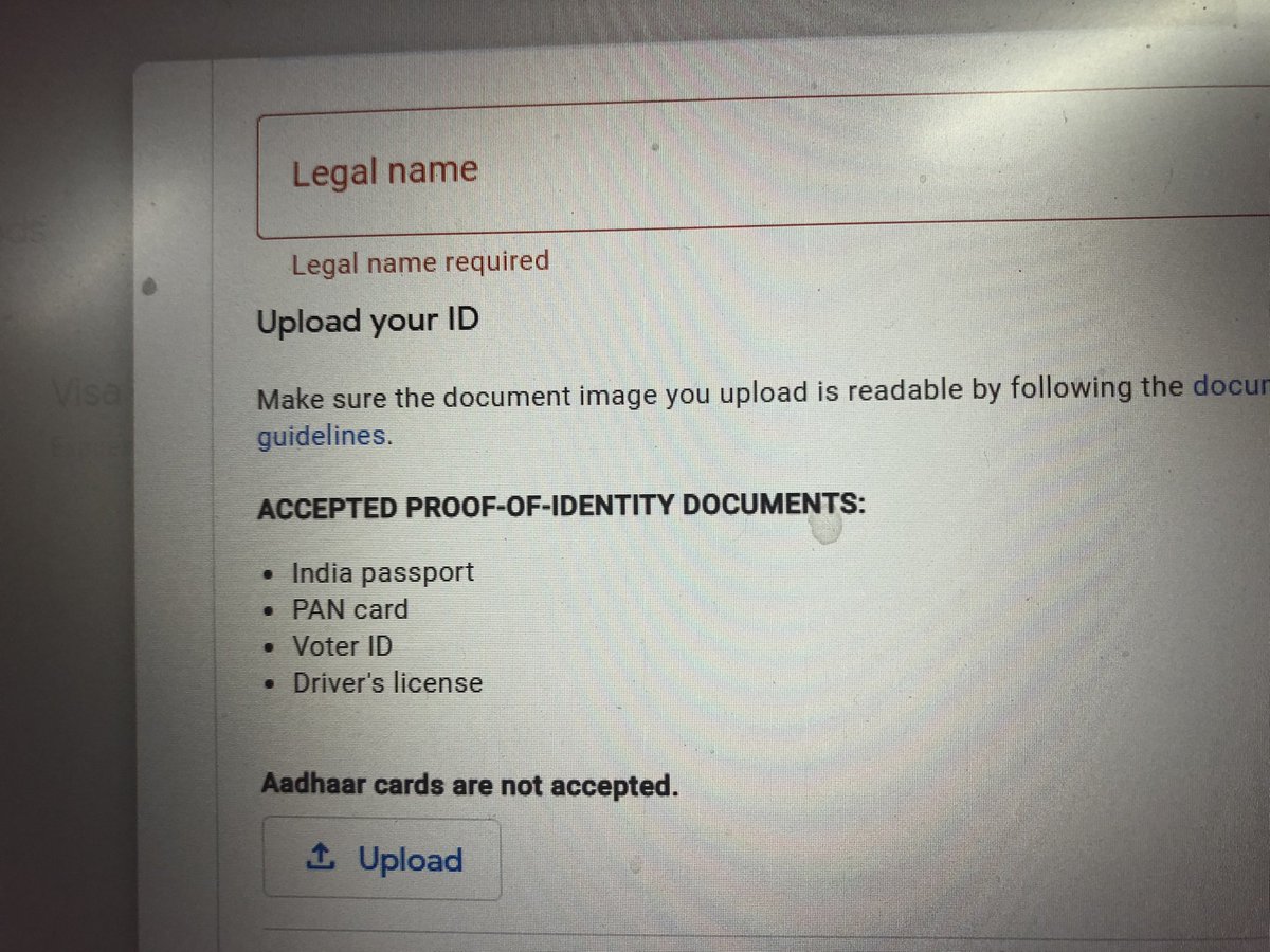 hardik_kardani's tweet photo. Hello @GoogleIndia 

May I know why aadhar card is not valid proof for Indian citizen?

@sundarpichai @Google @PMOIndia @IndiaDST @AshwiniVaishnaw @Anurag_Office @ianuragthakur 

#google https://t.co/oMieV1yLDV