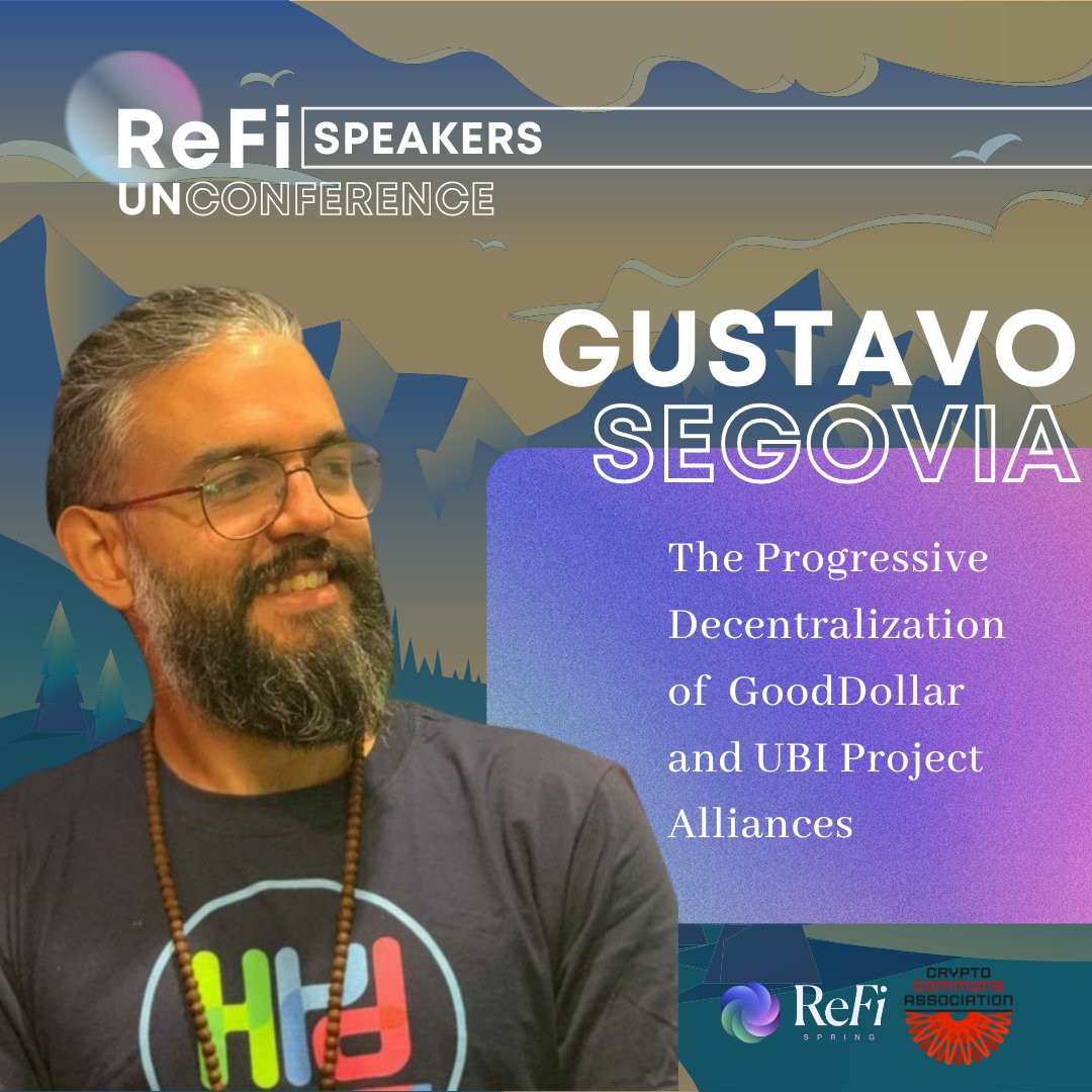 crypto4commons's tweet photo. Speakers of the #ReFiUnconference 🟣
@sepu85 of @gooddollarorg will be talking about the path of progressive decentralization of GoodDollar and also about merging efforts of different crypto UBI projects to maximize the chances of success for such a difficult mission. https://t.co/IRiclMcBAA