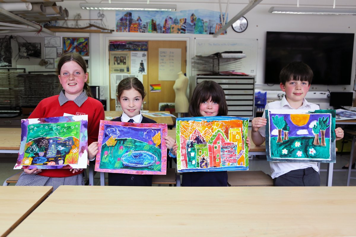 DunottarSchool's tweet photo. It was lovely to welcome the winners of our Funny Faces Art Competition to Dunottar for an art workshop. Well done to the very talented Adam, Alice, Anwen and Florence. https://t.co/MzvSgtXpVr