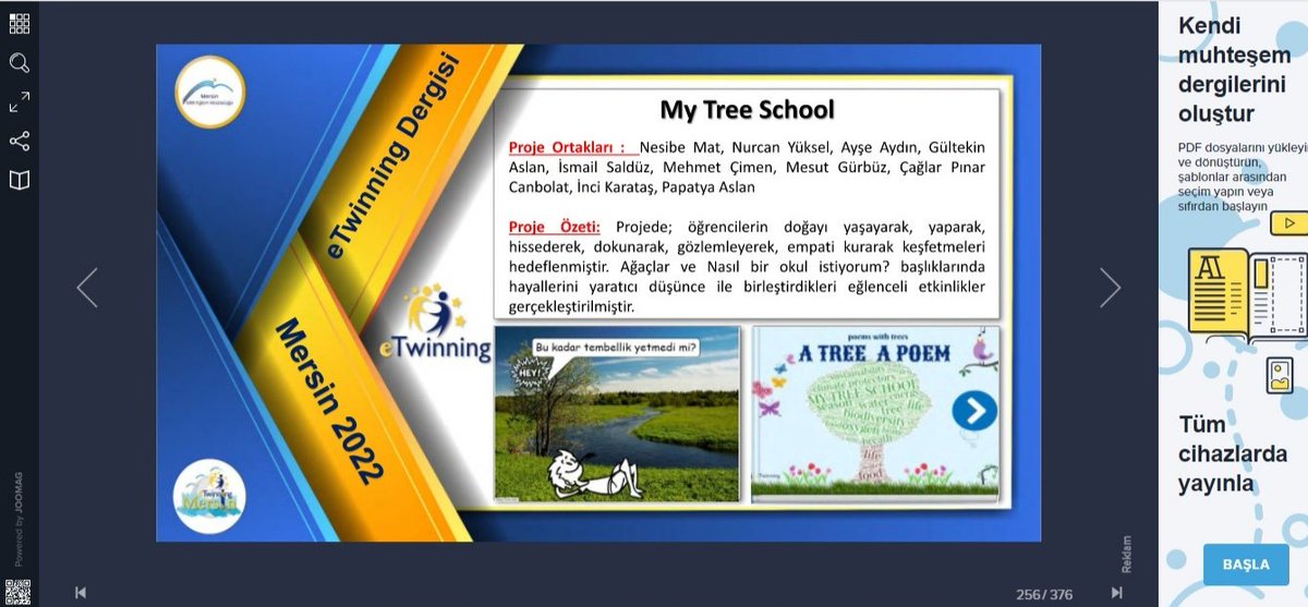 My Tree School isimli projemiz e-Twinning dergisinde yerini aldı.

<a href="/tretwinning/">eTwinning Türkiye</a> 
<a href="/eTwinningMersin/">eTwinning Mersin</a> 
<a href="/mersin_istiklal/">İstiklal İlkokulu Akdeniz/MERSİN</a> 
<a href="/nesibemat/">Nesibe Mat</a> 
<a href="/serqansuren/">Serqan SÜREN</a>