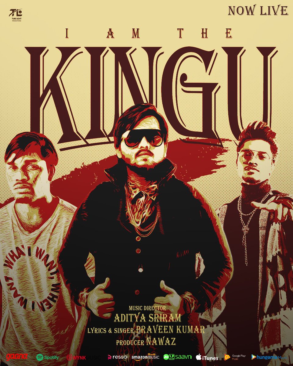 Tube Light Productions presents I AM THE KINGU 👑🥳😎 Producer Nawaz @NaWaZ_N Music Adithya Sreeram Lyrics & singer @praveen_crickzz Stills Ram Vignesh Design Bhoopalan Creative Head @SSuriyanila NOW LIVE ON SPOTIFY : open.spotify.com/track/1mdXFUUl…...