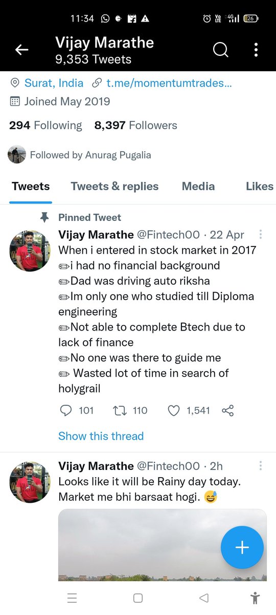 Paragliding_man's tweet photo. @Fintech00 Entered in 2017 ....
But experience of 50 years ....
Ruk abhi nikalta hu ye doglapan🤣🤣 https://t.co/SCL6DMq7lm