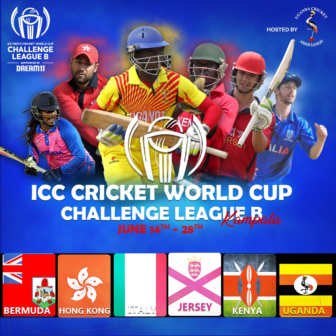 Jangu Ne Muno..Come with a friend! 

We have plans for your annual leave next month. 

The second round of the Challenge League B will be in town June 14-28. Games will be in Lugogo and Kyambogo. 

Entrance is absolutely FREE. 

Save the dates. 

#CricketUganda