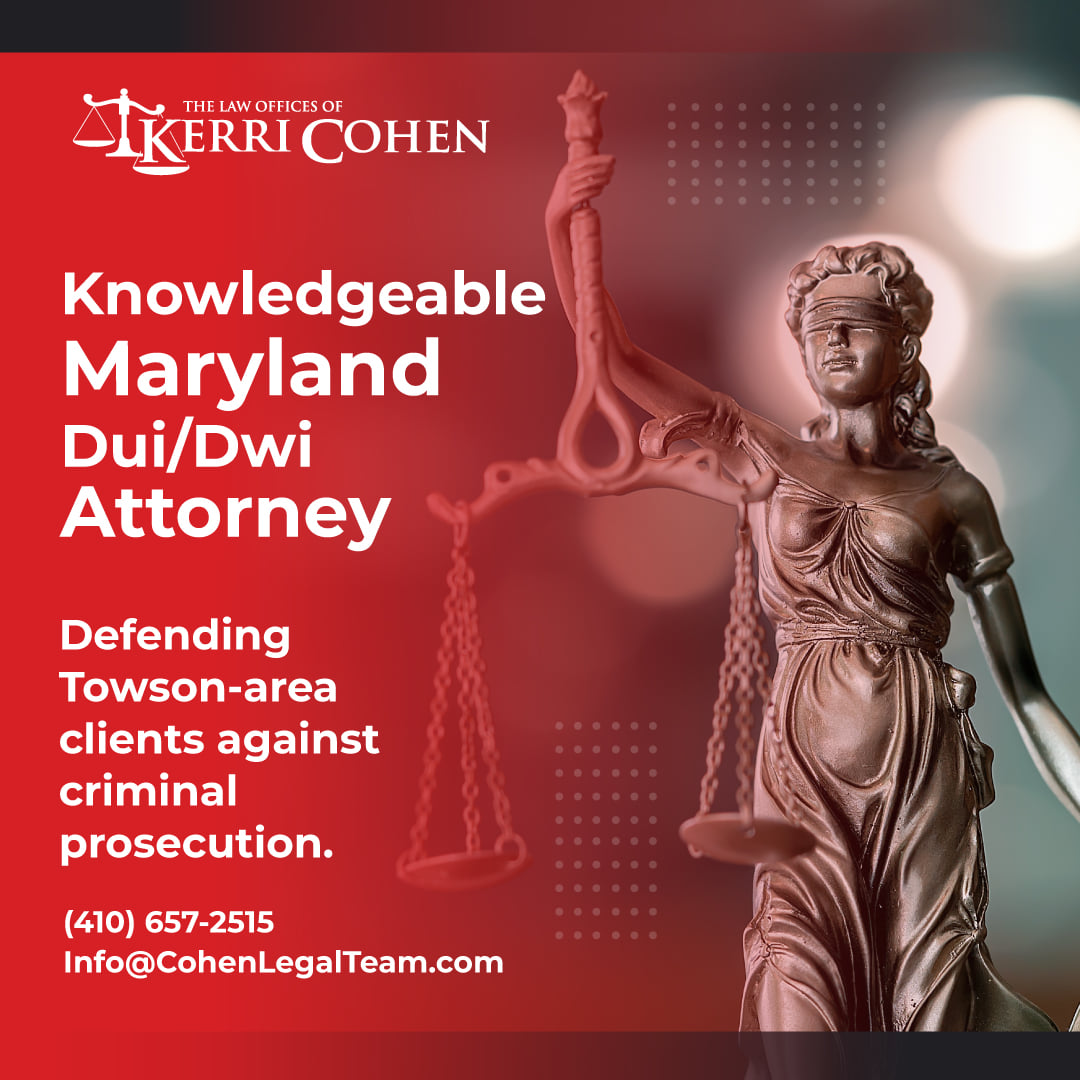 CohenLegalTeam's tweet photo. Knowledgeable Maryland Dui/Dwi Attorney Kerri Bloom Cohen
Defending Towson-area clients against criminal prosecution.
Being convicted of operating a motor vehicle while intoxicated can have serious consequences, including loss of license, higher insurance.
https://t.co/xkst5MhhIx https://t.co/U3UWwDGoim