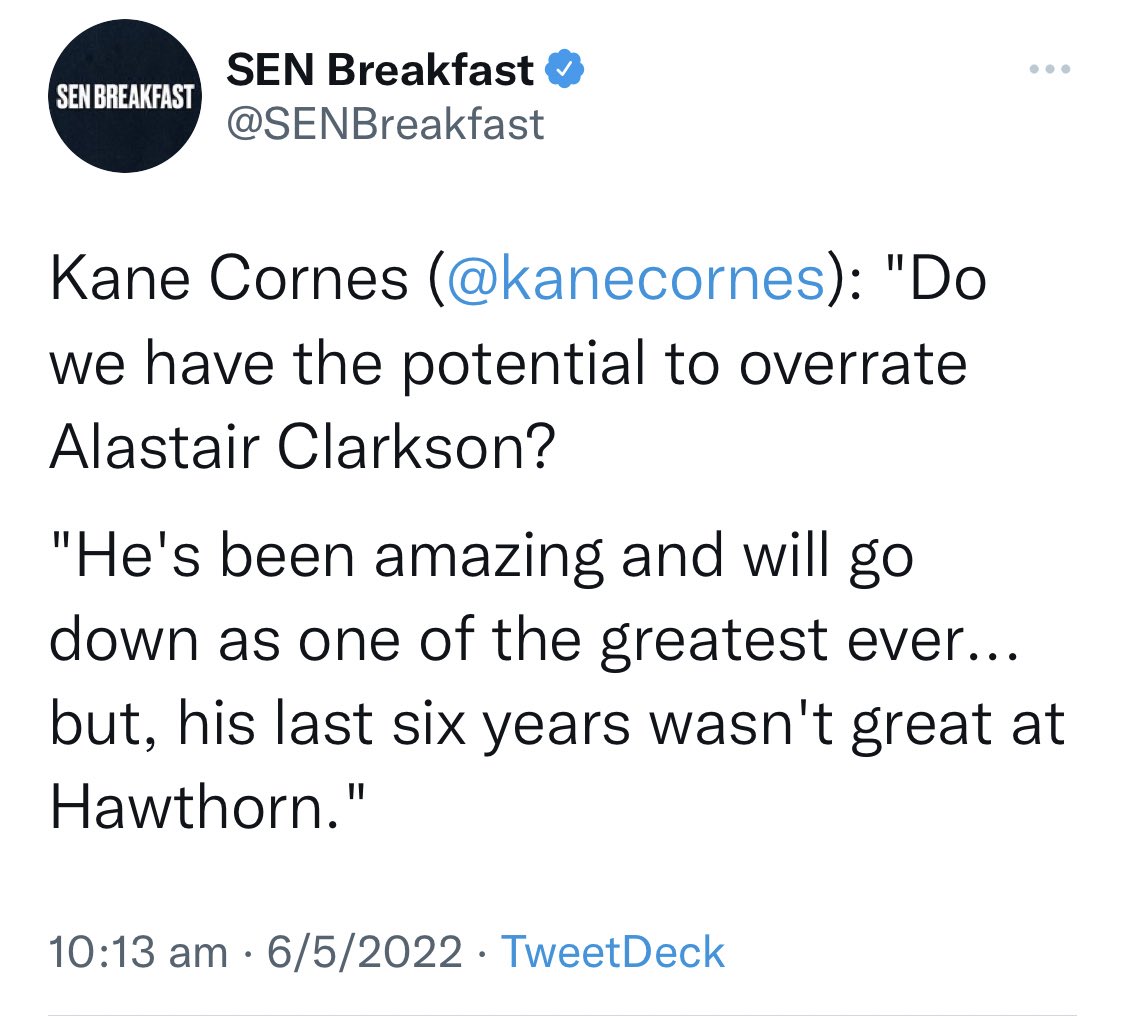 rtralphy's tweet photo. How it started how’s it going:

4th May 2020
V
6th May 2022

Once again I’m ahead of the AFL media narrative curve 👍

#thanksKane https://t.co/xYZdIkC0jp