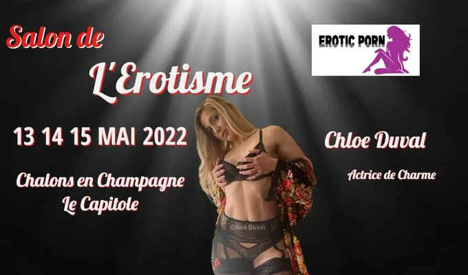 On vous attend tous au salon de l'&eacute;rotisme &agrave; Ch&acirc;lons en champagne avec des stars du x  @Chloe_Duval_off @Baabyjess1<a href="/tag/videoporno"class="tags"><span>#videoporno</span></a><a href="/tag/cambrure"class="tags"><span>#cambrure</span></a><a href="/tag/culdefolie"class="tags"><span>#culdefolie</span></a><a href="/tag/experteenp"class="tags"><span>#experteenp</span></a>