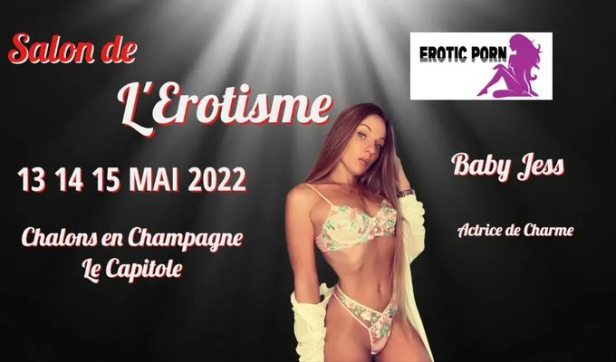 On vous attend tous au salon de l'&eacute;rotisme &agrave; Ch&acirc;lons en champagne avec des stars du x  @Chloe_Duval_off @Baabyjess1<a href="/tag/blonde"class="tags"><span>#blonde</span></a><a href="/tag/porno"class="tags"><span>#porno</span></a><a href="/tag/ejaculationfaciale"class="tags"><span>#ejaculationfaciale</span></a><a href="/tag/chatteras%C3%A9e"class="tags"><span>#chatteras&eacute;e</span></a>