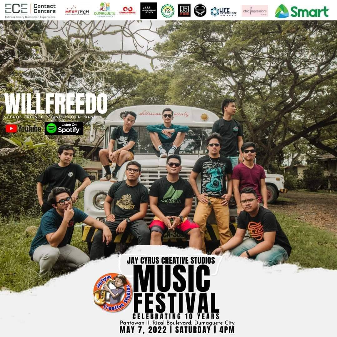 WFDdgteofficial's tweet photo. Its the Jay Cyrus Creative Studios Music Festival, May 7, 2022 at Pantawan 2, Rizal Boulevard, Dumaguete City. Program starts at 4pm! Admission is free! Kitakits mga higala! https://t.co/Z4rHtqc52M