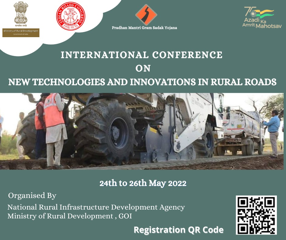 PMGSY_NRRDA's tweet photo. #PMGSY has focused on technological advancements in the administration of #RuralRoads. A forthcoming international conference will offer insights into emerging technologies and ideas.
Registration link:https://t.co/My2Czmbgq3
#irc_delhi #WorldBankIndia #NABARD #CPWDGOV https://t.co/PpNNaf9uQU