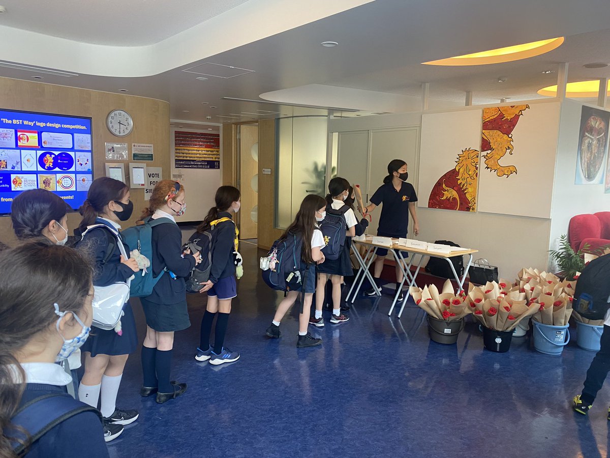 Carnations are being given out ready for Mother’s Day!