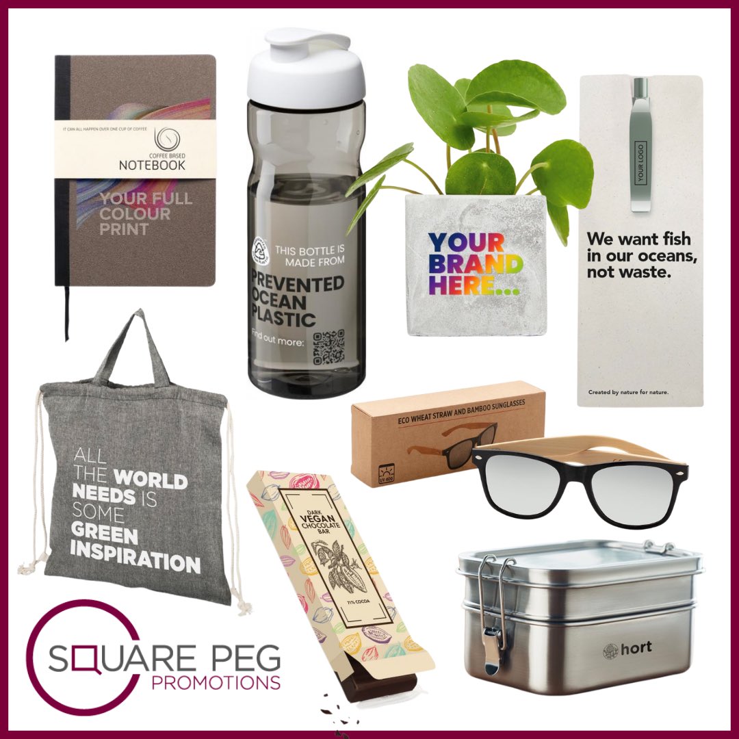 We have  growing range of sustainable &amp; ethical promotional gifts &amp; clothing 💚
We love products made from  environmentally friendly materials, up-cycled waste &amp; prevented ocean plastic 🐠 
Trees planted w every purchase🌲 
 Support your brand whilst supporting Mother Nature! 🌎