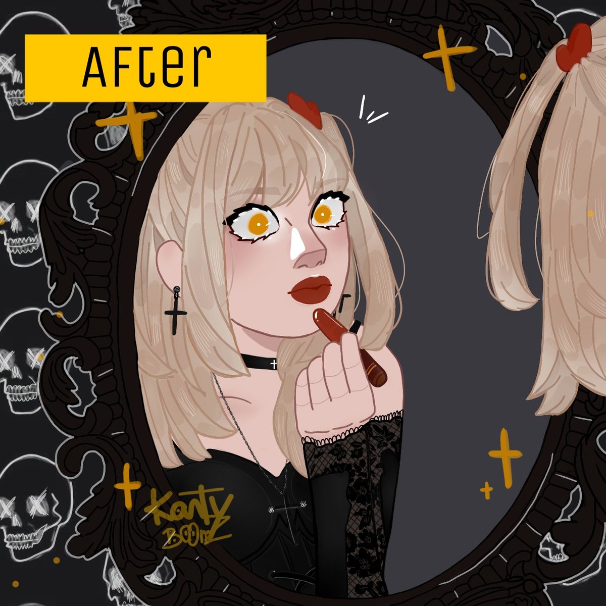Kartyboomz's tweet photo. I changed some things ๐ฉธ๐ช
#secondkira #deathnote #misaamane #misamisa https://t.co/rWBAid9RnP