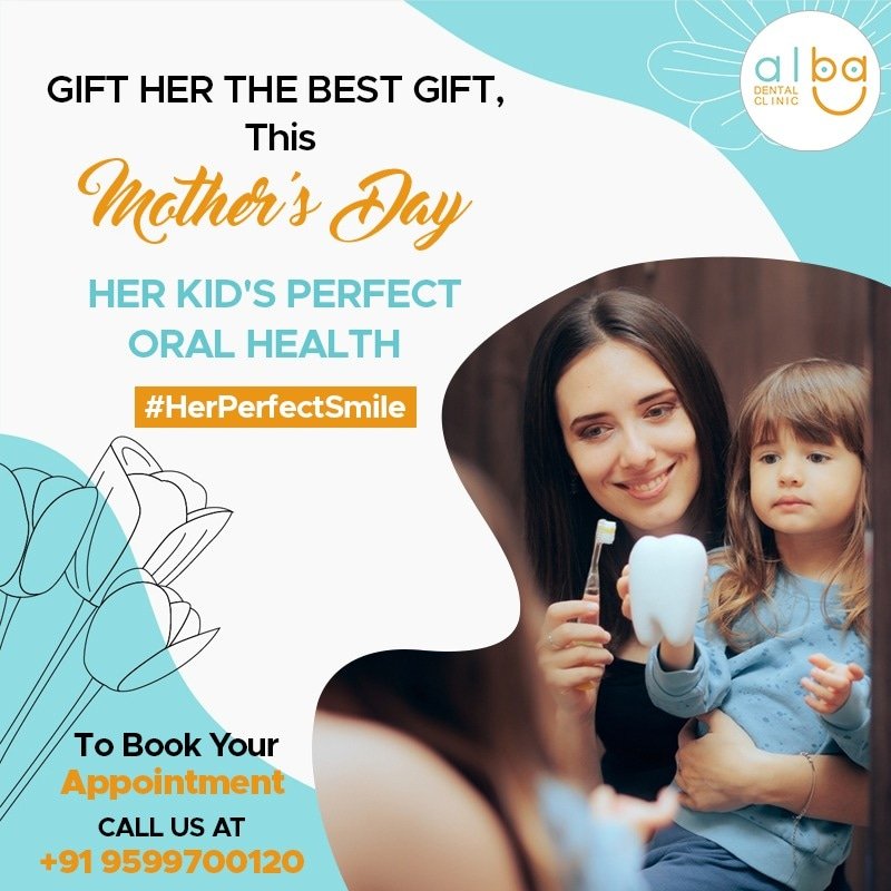 This Mother’s Day, give #HerPerfectSmile with the gift of her kids perfect oral health🦷

To Book Appointment, Call Us At - +91 9599700120 
. 
. 
. 
#herperfectsmile #mothersday #motherdaydiscount #mothersmile #kidsoralhealth #oralhealth #oralcare #toothdisease #dentaldiscounts