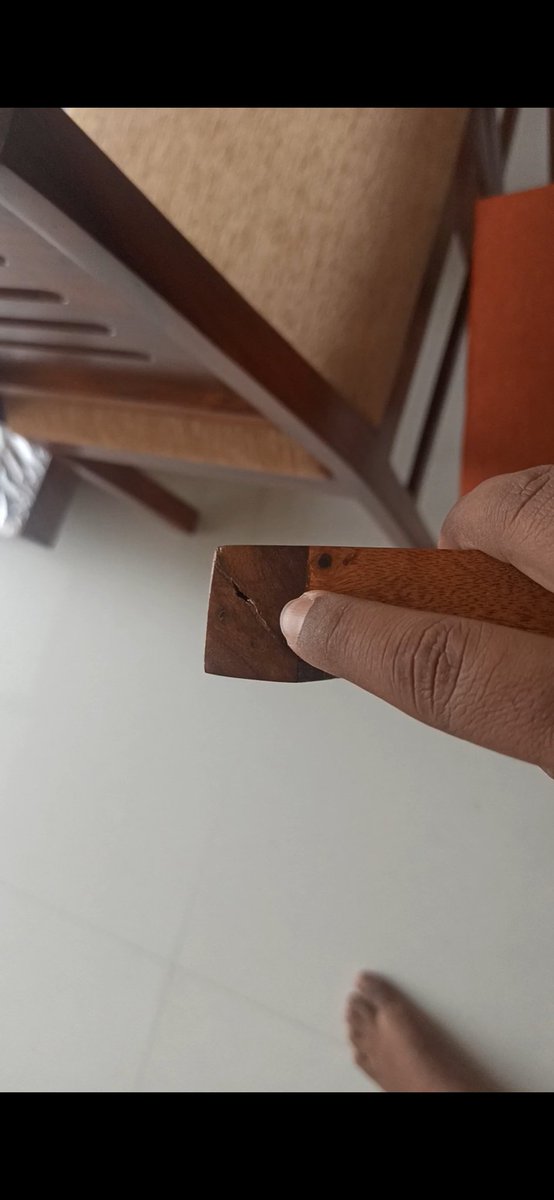<a href="/Flipkart/">Flipkart</a> received damaged,wrong,bad quality Kendalwood dining table &amp; chairs. flipkart provide 30+ quality check tag to this brand then why we received two different colour chairs, broken table,so many cracks in the chairs,multiple issues. Flipkart is not helping us regarding it