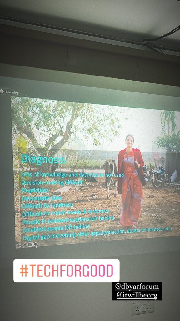 amandateresl's tweet photo. @AranchaMtnez_ talking about how technology can help #nonprofit sector @DBYaRForum @itwillbeorg https://t.co/YcI0aZzKmt