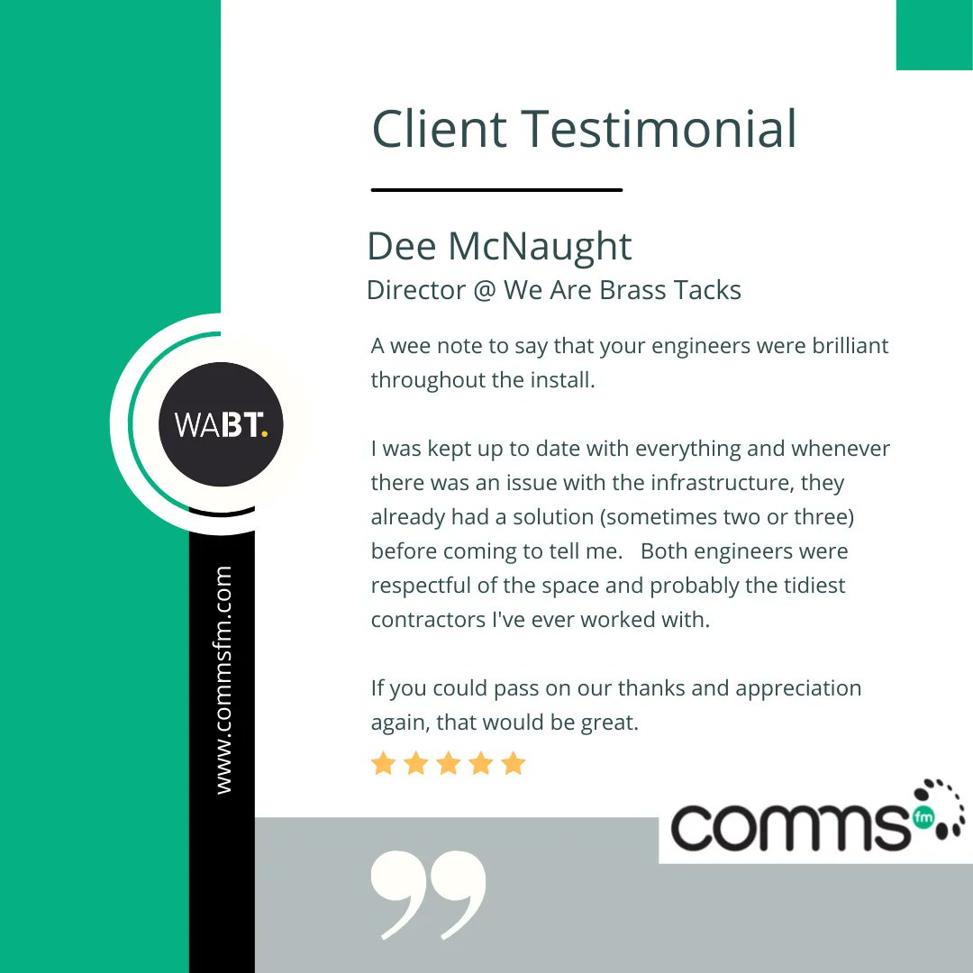 We recently completed the installation of video conferencing facilities for one of our valued customers.  We appreciate them getting in touch to thank our engineers for a job well done.