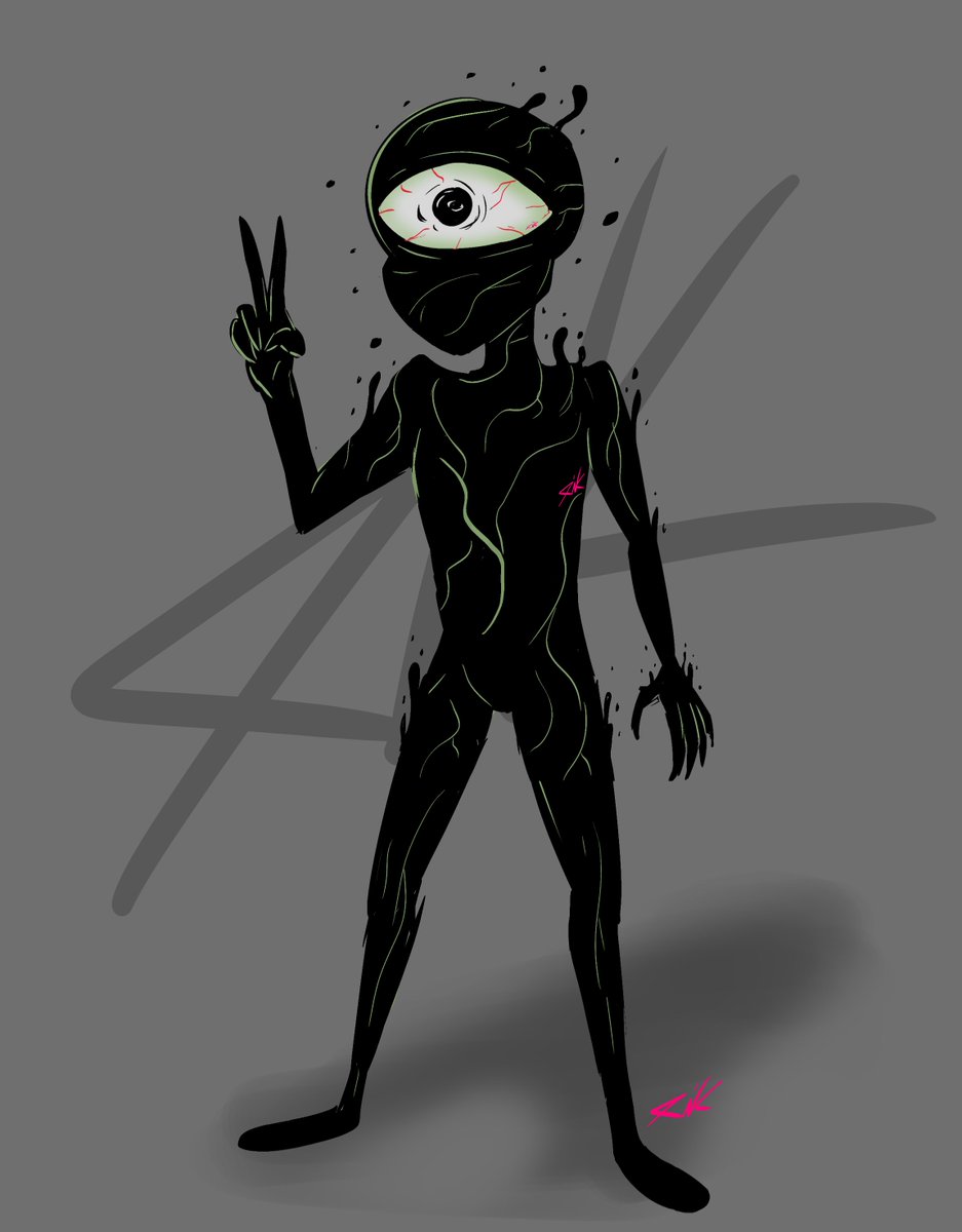 Pinkblood_art's tweet photo. More demon doodles since I can't sleep-
"They're usually pretty nice, just don't tell them to smile..." -Abby, probably.

#Demon #OC #sketch #darkart #Creepy https://t.co/wu3LAdToAR