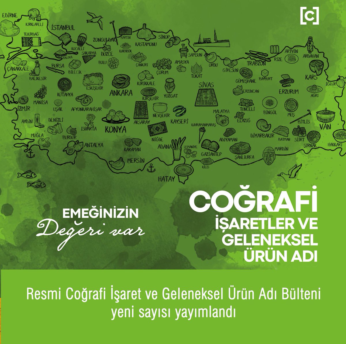TURKPATENT's tweet photo. 5 Mayıs 2022 tarih ve 124 sayılı Resmi Coğrafi İşaret ve Geleneksel Ürün Adı Bülteni yayınlandı. 

https://t.co/0hNACTlMxr https://t.co/QvVg0TRs2Y