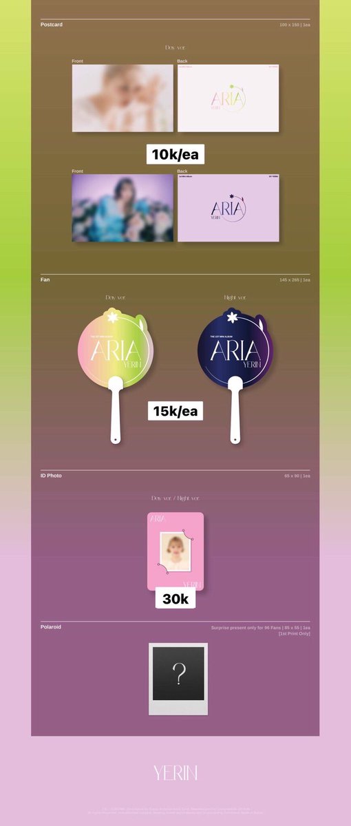GO_NAVELY's tweet photo. OPEN PO ALBUM SOLO YERIN
Album 180k

Sharing Inclu Yerin
1. Photocard 65k/ea (Random tapi bisa pilih versi)
2. Film photocar 15k/ea
3. Poscard 10k/ea
4. Kipas 10k/ea
5. Id Photo 25k

✅ DP 
❌ EMS TAX
❌ Packing
🏡 JKT https://t.co/l0KNP8B8hW