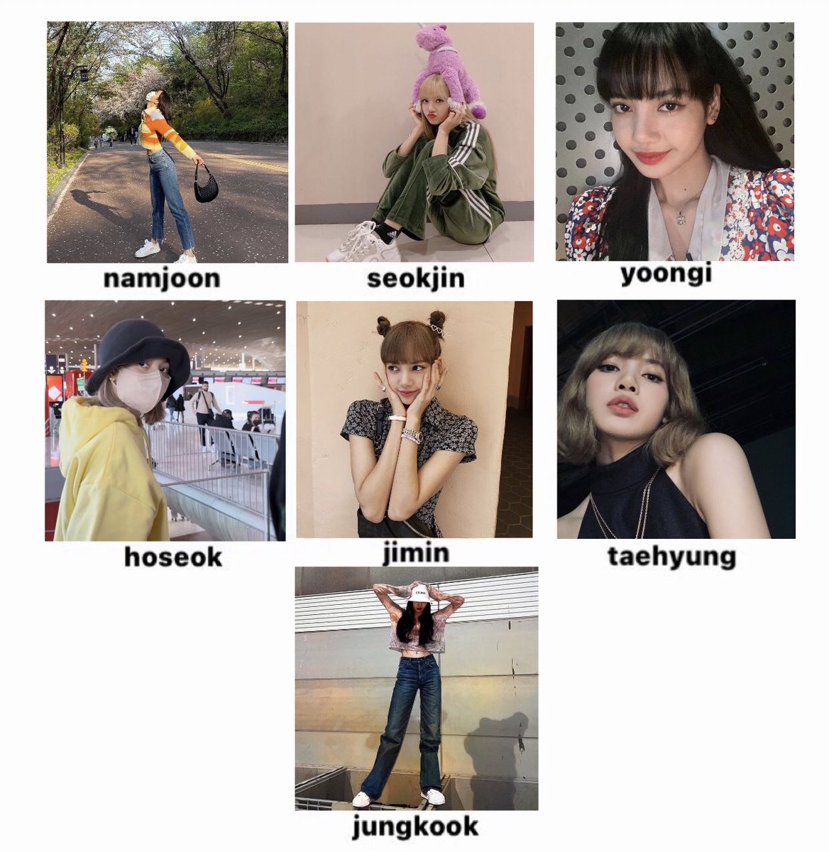 bts but everyone is lisa