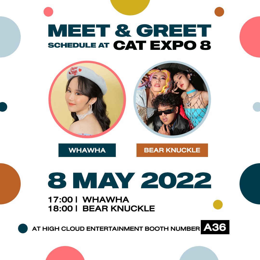 highcloudent's tweet photo. และแวะเวียนมาหาพวกเรากันได้ที่ Booth A36 ทั้ง 2 วันเลยนะ น้องหว่าหวา และ Bear Knuckle ก็ไปด้วย ❤️
ใครมีบัตรแล้ว เจอกันนนนนน

#CatExpo8
#Donttrythisathome #Txrbo #THB
#WHAWHA #BearKnuckle
#HighCloudEnt https://t.co/WIW8WF4W1M