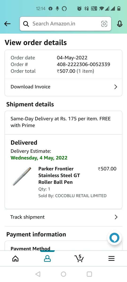 lalit5570's tweet photo. @AmazonHelp in screenshot order no. is given, if you you can't trace, than assign or register complaint on behalf of me https://t.co/B7xNgKwRlk