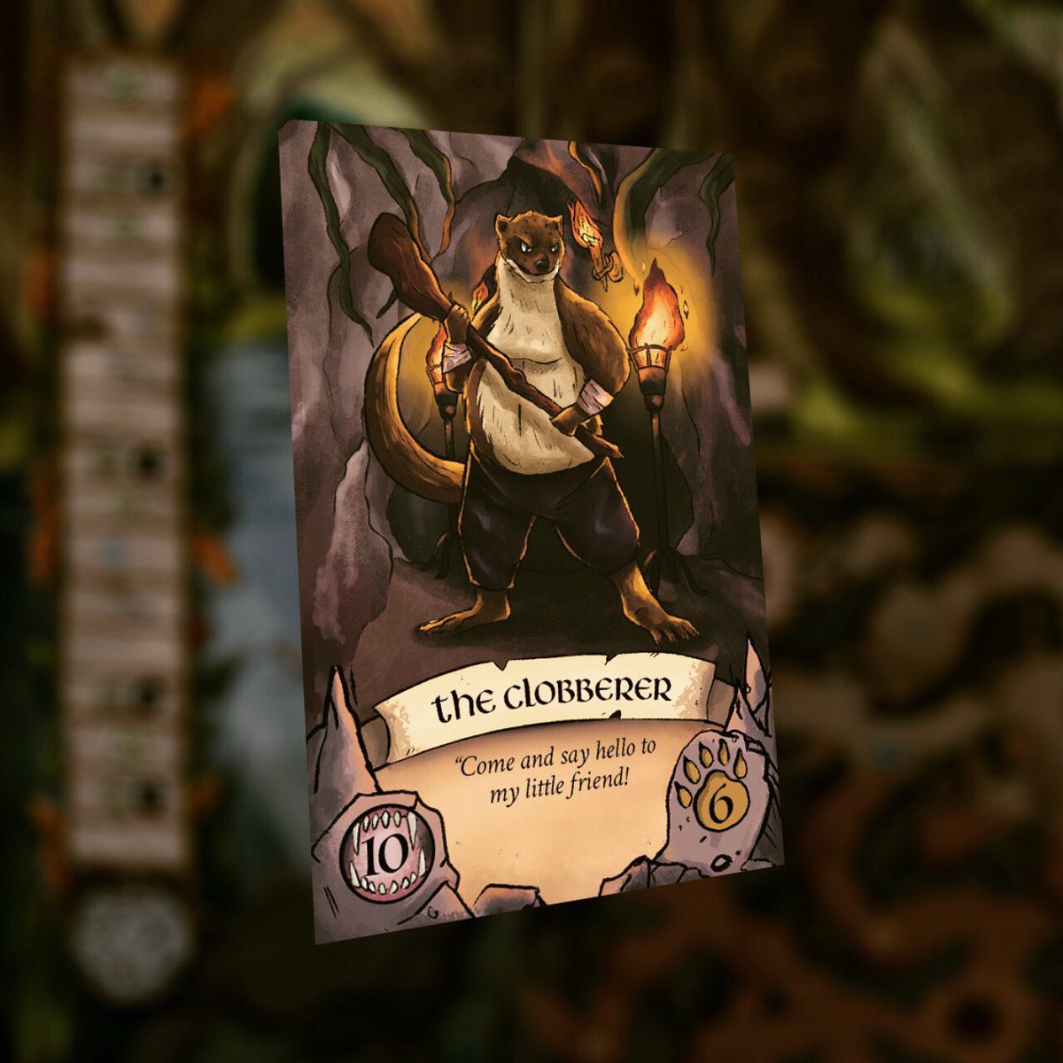 Art work for new Weasel characters just dropped. This rogue will make swift work of any player who meets him in the tunnels. #boardgames #bgg #tabletopgames #characterdesign