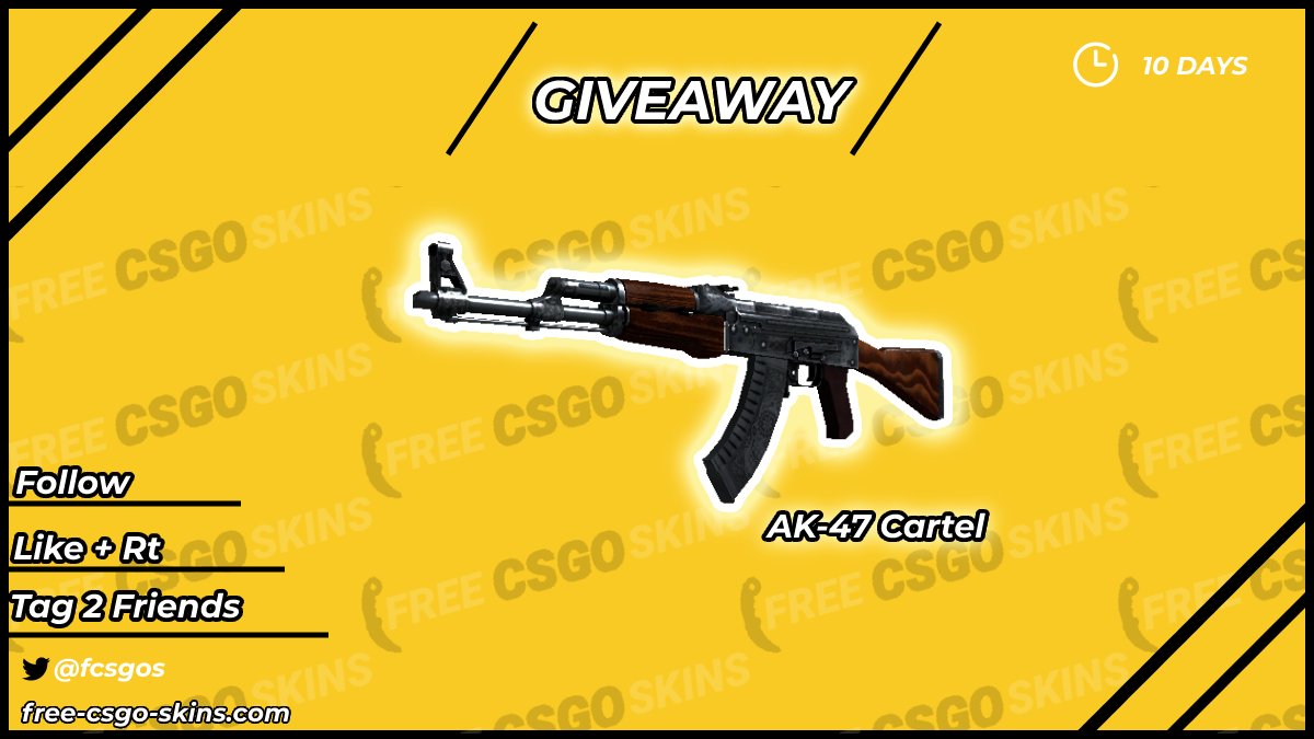 fcsgos's tweet photo. #CSGO #CSGOGiveaway #freecsgoskins 

#FCSGOS #FREE AK-47 Cartel (FN) Giveaway🤑

▶️To enter :

✅Explore our FREE codes https://t.co/LOWikwyhoL
✅Follow @fcsgos
✅Like + Retweet 
✅Tag 2 friends

🎟️BONUS ENTRY
Use any of our codes on our website.

⌛️Winner in 10 days. #GoodLuck https://t.co/kt6ZgOxWev