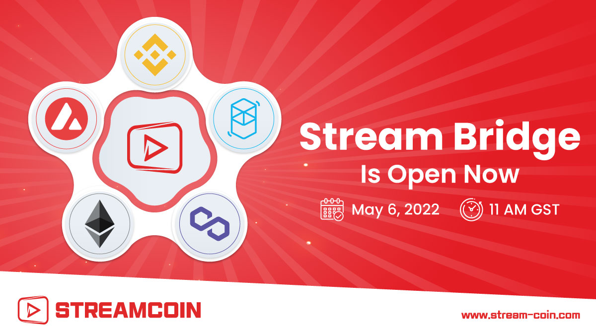 streamcoin_strm's tweet photo. 🤗 We are excited to announce the launch of Stream Bridge, a swapping portal we designed to let holders move $STRM between blockchains. https://t.co/VtqijE56pR