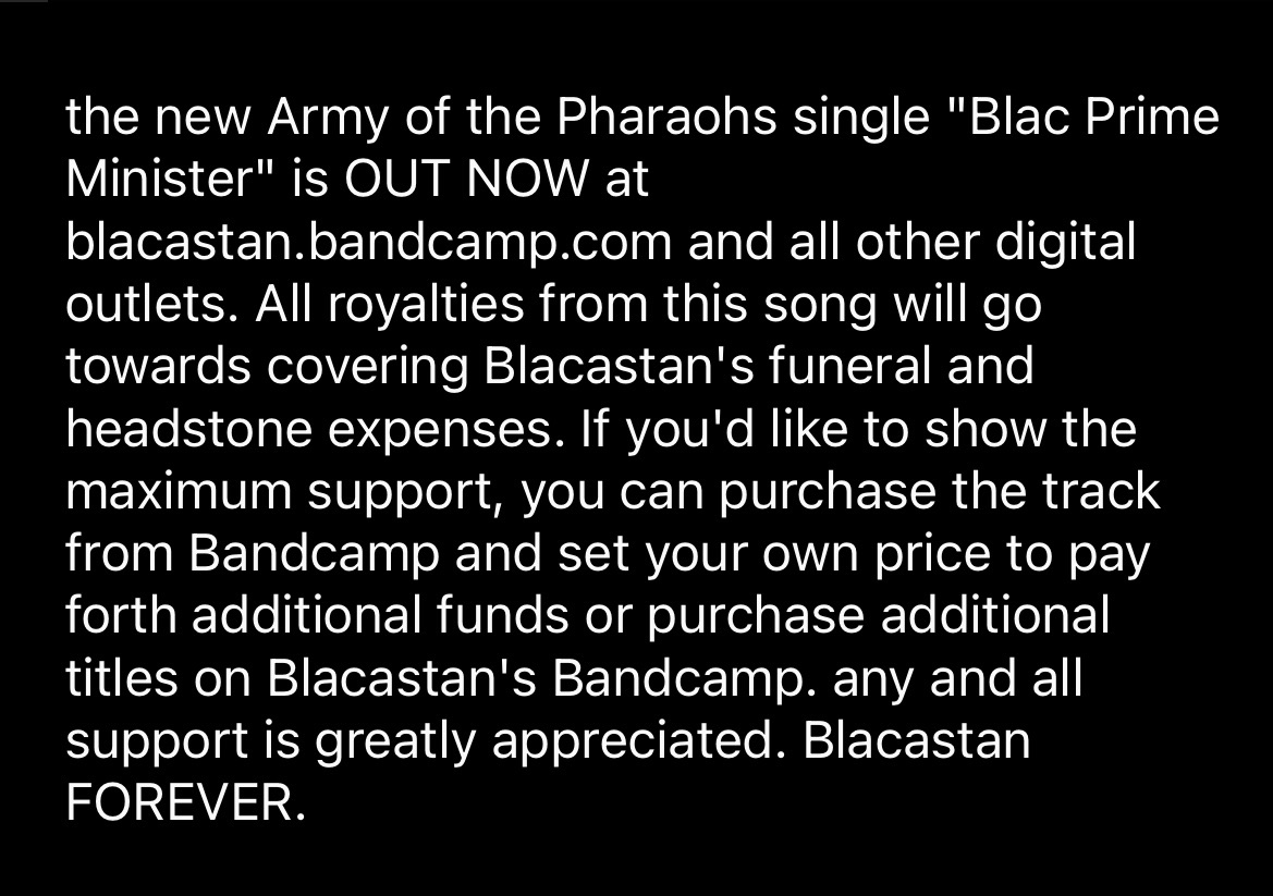 vinnie_paz's tweet photo. NEW Army of the Pharaohs OUT NOW https://t.co/eehzC0thj2 https://t.co/hCGRRBDvNs