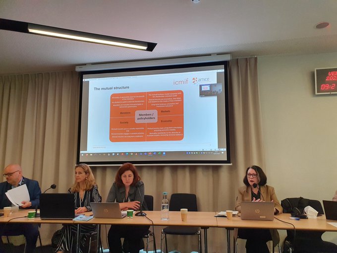 ICMIF (@icmif_web) on Twitter photo SecGen of <a href="/AMICE_Mutuals/">AMICE</a>, <a href="/SarahGoddardins/">Sarah Goddard</a> opens our joint seminar to discuss the importance of mutuals in our current times. #SocialEconomy4Future
<a href="/AAMutualistes/">AAMutualistes</a> <a href="/mutualite_fr/">Mutualité Française</a> <a href="/AIM_Healthcare/">AIM</a> SecGen of <a href="/AMICE_Mutuals/">AMICE</a>, <a href="/SarahGoddardins/">Sarah Goddard</a> opens our joint seminar to discuss the importance of mutuals in our current times. #SocialEconomy4Future
<a href="/AAMutualistes/">AAMutualistes</a> <a href="/mutualite_fr/">Mutualité Française</a> <a href="/AIM_Healthcare/">AIM</a>