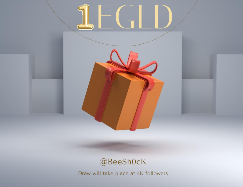 BeeSh0cK's tweet photo. 🎁#EGLDGiveaway📢🎁
💵130USD (1 $EGLD)

📋To enter:
1⃣Follow @BeeSh0cK 
2⃣Like ❤️ and RT🔄
3⃣Tag more than 3 friends

⏳Winner 🥳will be announced at 4k Followers.

🤞Best of luck to all! 🚀

 #EgldCommunity #EGLDGiveaway #Elrond #ElrondNetwork $EGLD #BeeSh0cK #ElrondGiveaway https://t.co/vn602vPvYx