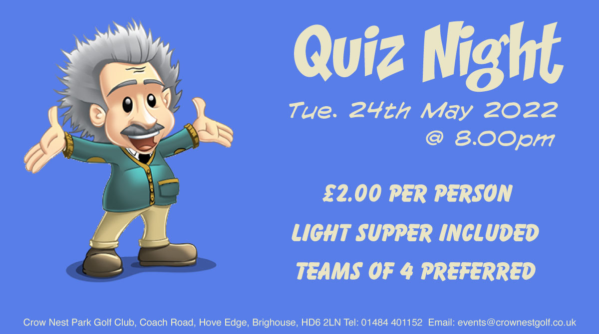 Upcoming Events at Crow Nest Park GC. All are welcome at CNP.