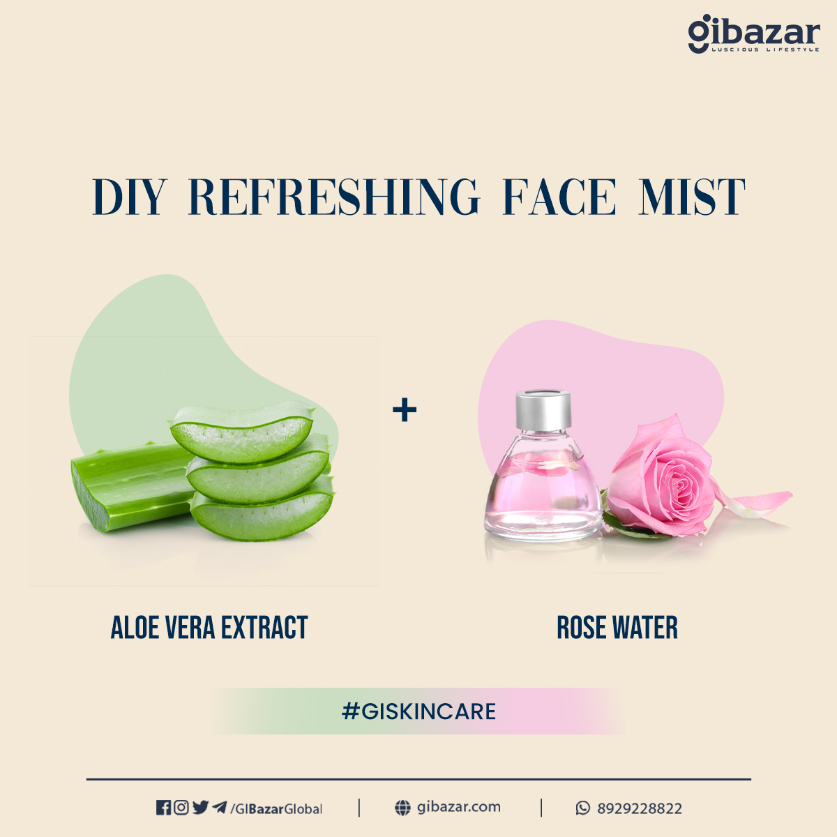 GIBLifestyle's tweet photo. Sun is shining too strongly taking away the shine of your face? Try this DIY face mist. 
#giskincare #diyskincare #skincare #homeskincare #summertips https://t.co/fjORq5wRbG
