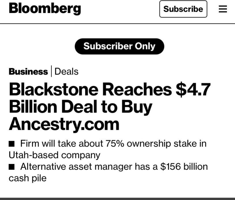 Now Blackstone will own your DNA