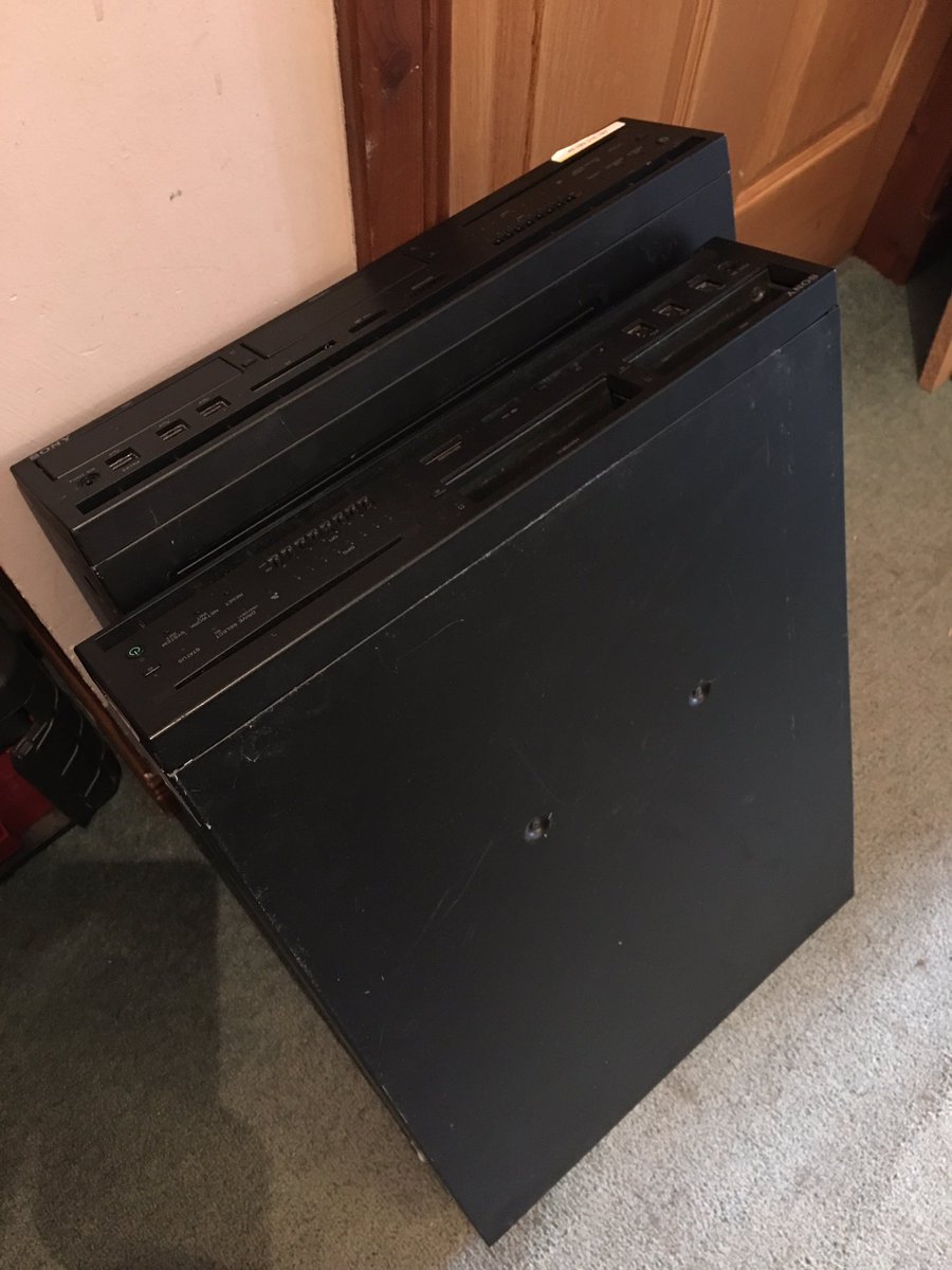 mdf200's tweet photo. More new toys… #Sony #PS3 reference devkits. Non-working so looking forward to opening them up and prodding them. Not actually fussed if they ever work, as I was never a PS3 dev… but cool things and stupidly cheap as well… https://t.co/D1wh5DIShm