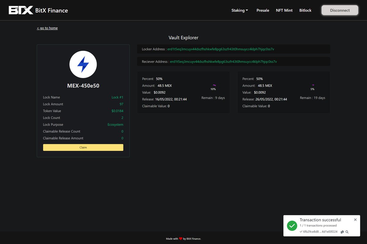 diallorider's tweet photo. BitLock🔒 has passed all tests with flying colours, Teams and Projects running on the @ElrondNetwork can now lock or vest their tokens through the BitX Platform using  BitLock🔒!

Release date : 9th of May🚀🚀😇😇

#Elrond #ElrondCommunity #ElrondNetwork @EGLD_Community https://t.co/bgBVpadamC