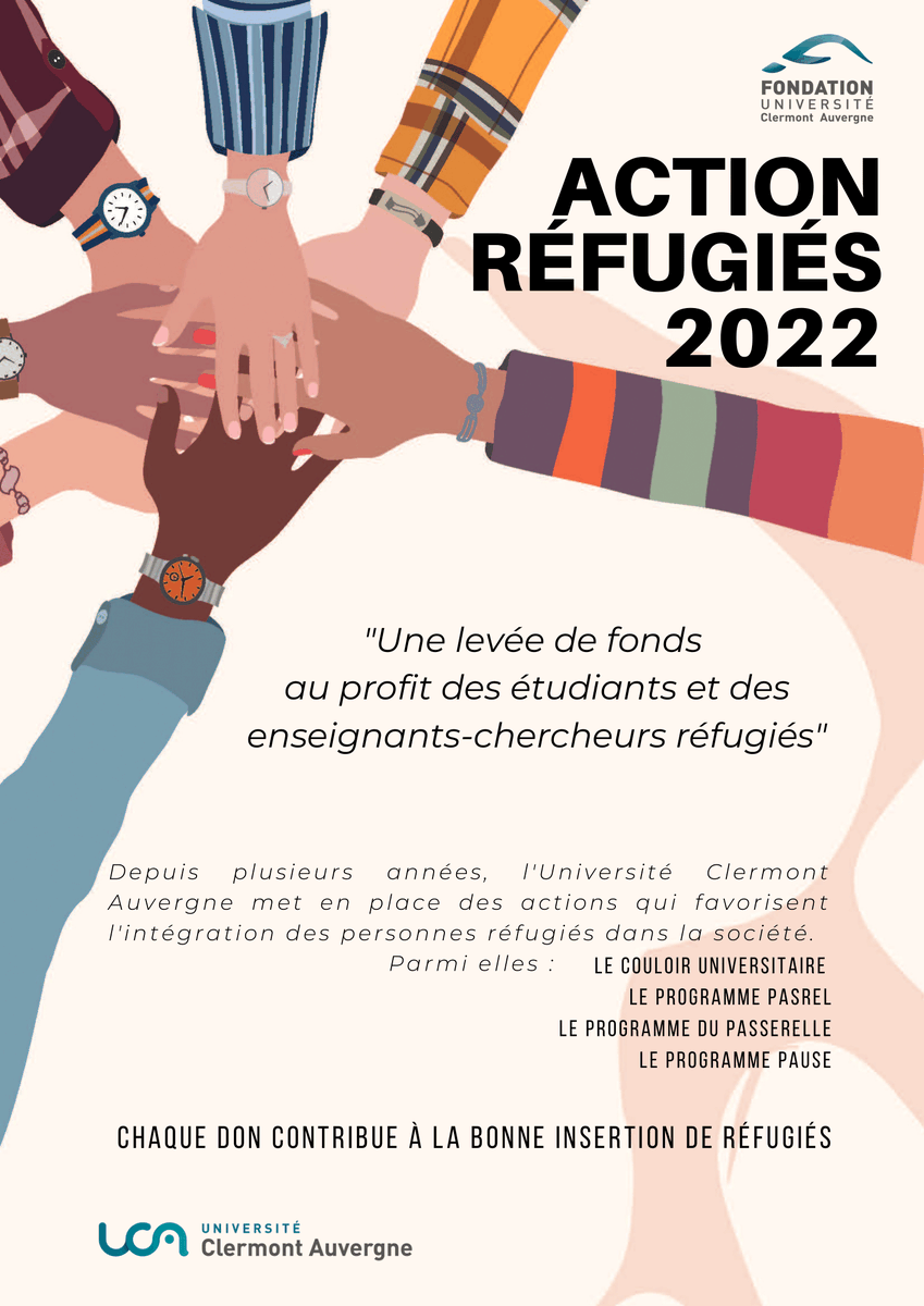 FLEURA_UCA's tweet photo. Aujourd'hui et demain, une levée de fonds au profit des étudiants et des enseignants-chercheurs réfugiés aura lieu près du centre Jaude 2.
On espère vous y voir nombreux ! https://t.co/O30PO0eMpL