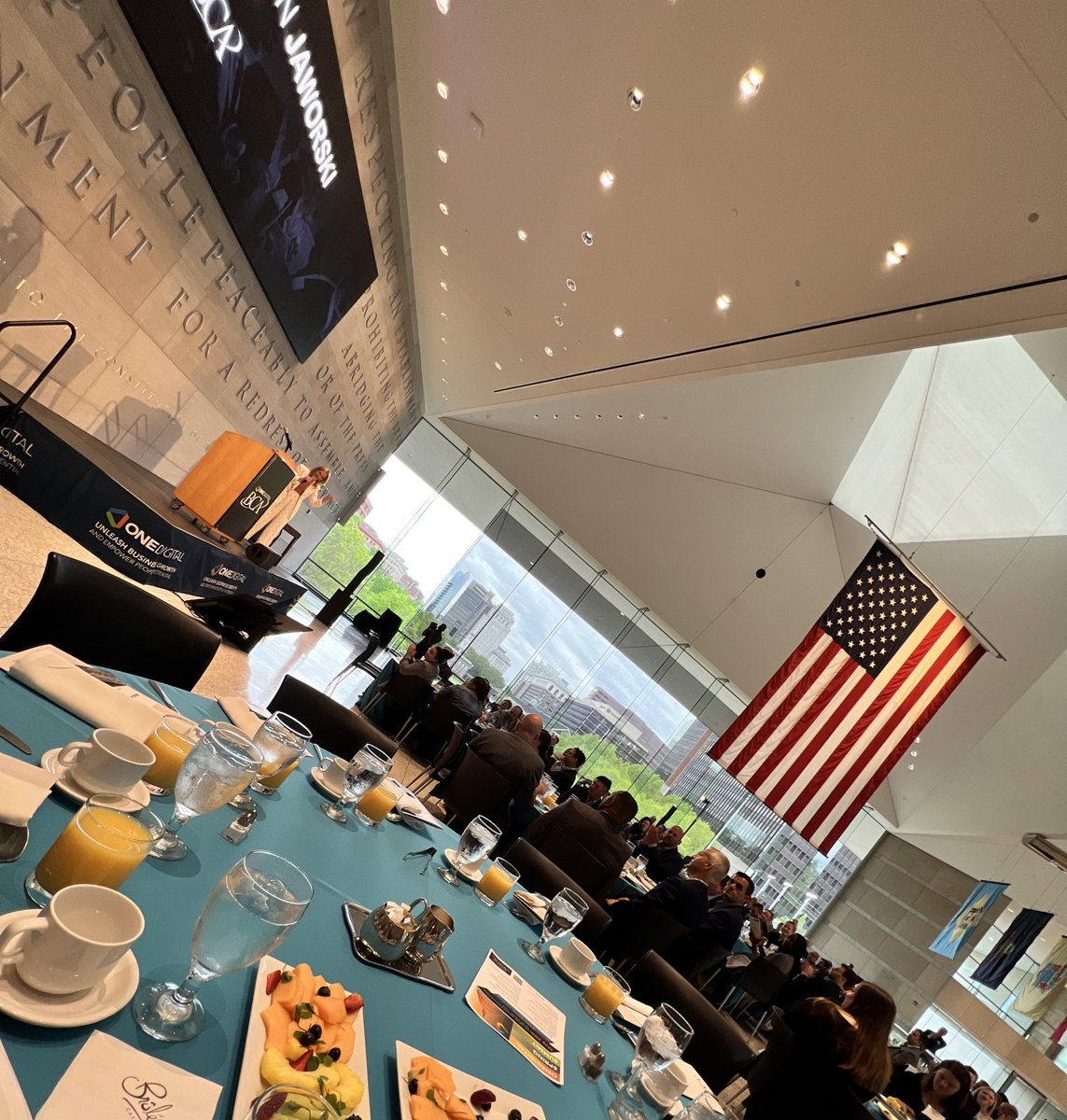 JawsCEOQB's tweet photo. Happy to emcee today’s @BCAPhilly Reception Breakfast with special guest, @waldowaldman!

Great message about leadership, trust, and more! #PushItUp #BCAProud #SaluteToService https://t.co/RDP7KMzebj