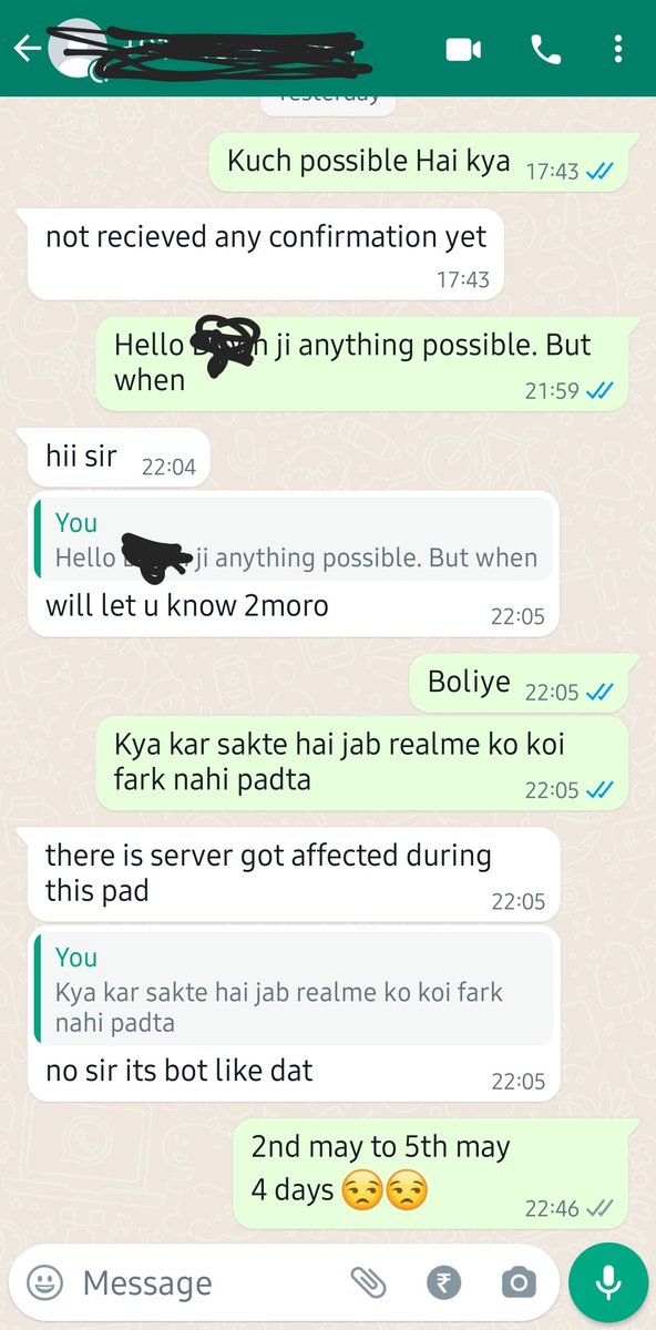 Carryonkishor's tweet photo. @realmecareIN You didn't even know the issue, why you give me standard answers. I can see pad mini, but can't buy due to some server is down at realme which upload IMEI. 5 days not resolved. What a service https://t.co/qrdNpFgwJ0