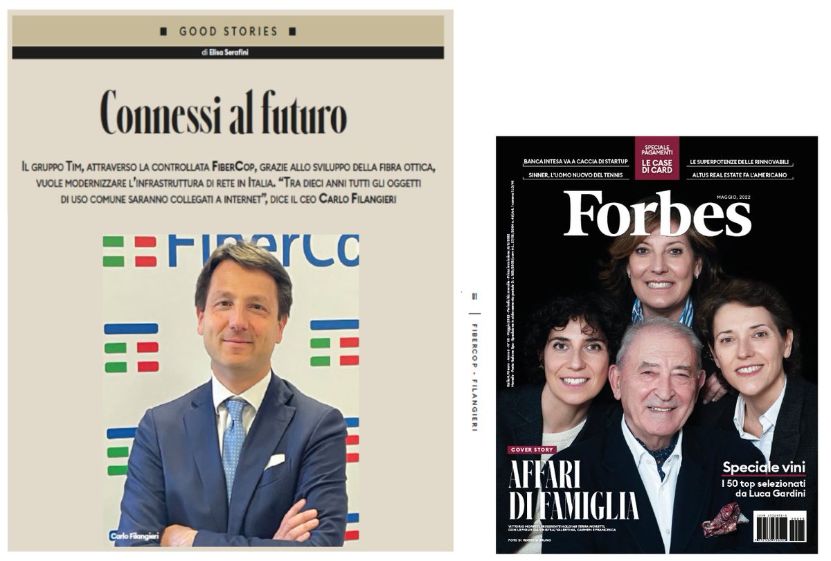 FiberCop_SpA's tweet photo. #ConnessiAlFuturo
Su @ForbesItalia di maggio 2022, l’intervista di Elisa Serafini Serafini a #CarloFilangieri, CEO di @FiberCop_SpA, sul prossimo futuro del settore delle reti di #telecomunicazioni in un mondo in continua trasformazione e sempre più #connesso. https://t.co/iV8ugIIUHH